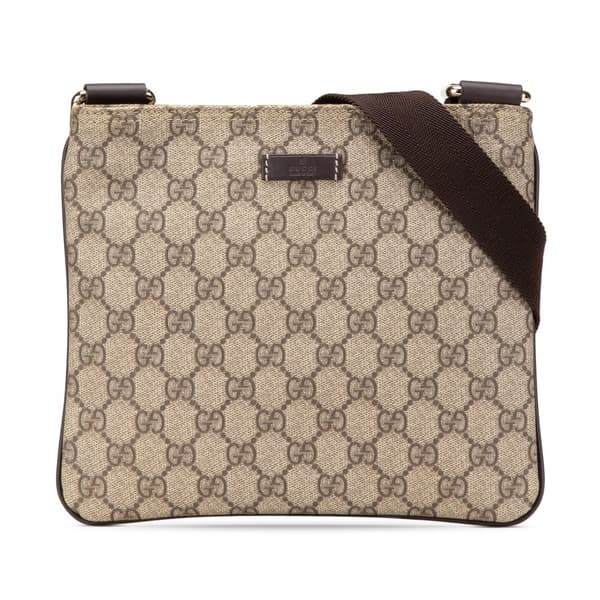 Pre-owned Gucci GG Supreme Crossbody Brown