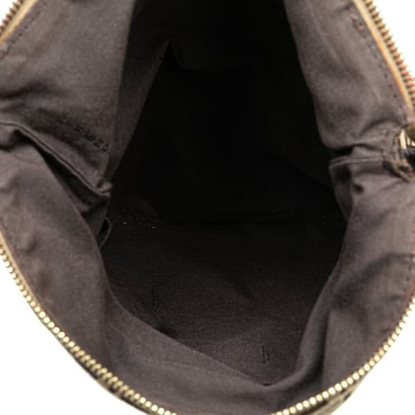 Pre-owned Fendi Zucchino Canvas Crossbody Brown