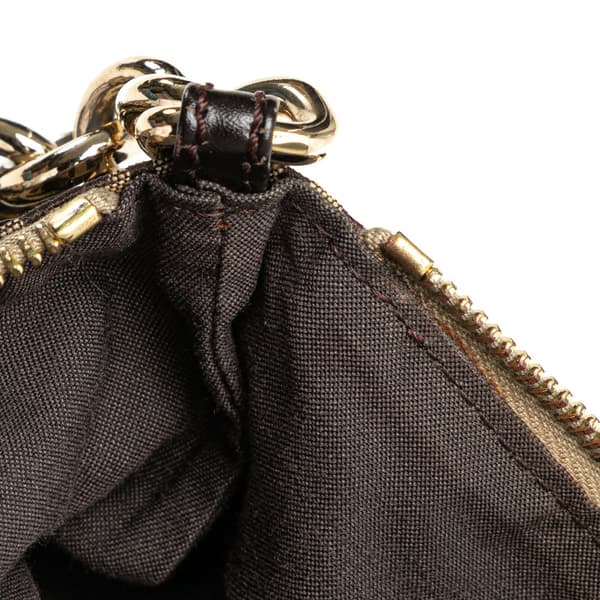 Pre-owned Fendi Zucchino Canvas Crossbody Brown