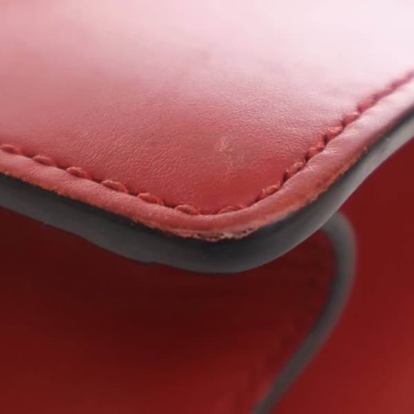 Pre-owned Gucci Mini Leather Sylvie Chain Crossbody Red