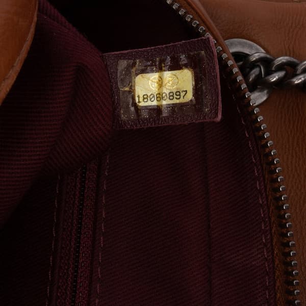 Pre-owned Chanel Paris Edinburgh Medium Calfskin Coco Sporran Flap Brown