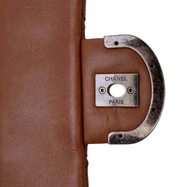 Pre-owned Chanel Paris Edinburgh Medium Calfskin Coco Sporran Flap Brown