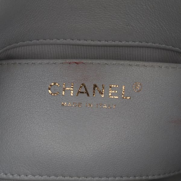 Pre-owned Chanel Mini Calfskin Chain Around Flap Gray
