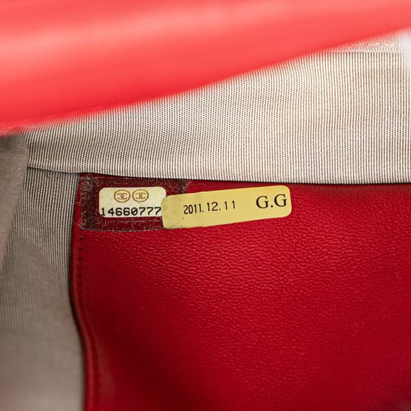 Pre-owned Chanel CC Calfskin Wallet On Chain Red
