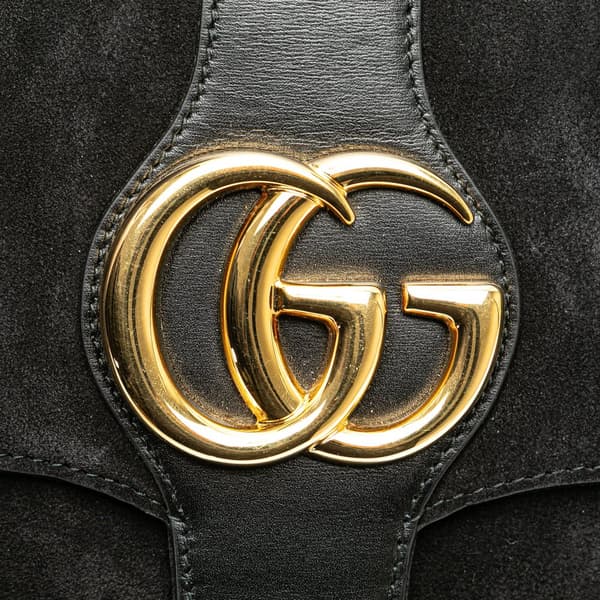 Pre-owned Gucci Suede Arli Crossbody Black