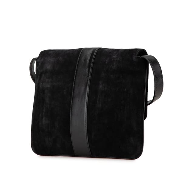 Pre-owned Gucci Suede Arli Crossbody Black