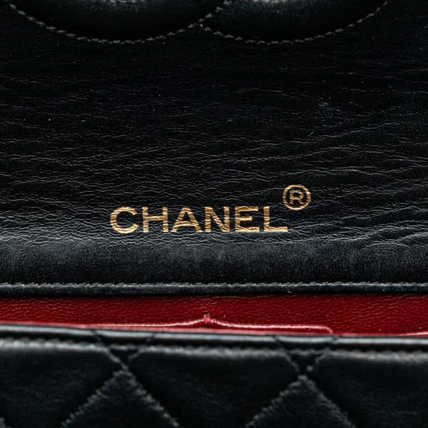Pre-owned Chanel Mini CC Quilted Lambskin Full Flap Black
