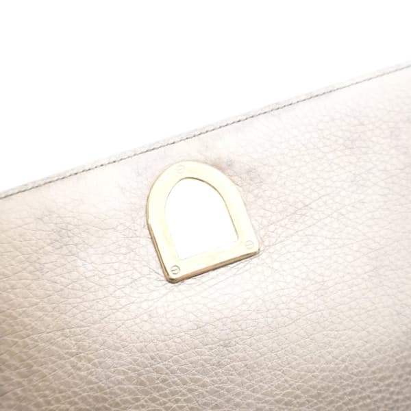 Pre-owned Dior Medium Metallic Calfskin Diorama Flap Gold