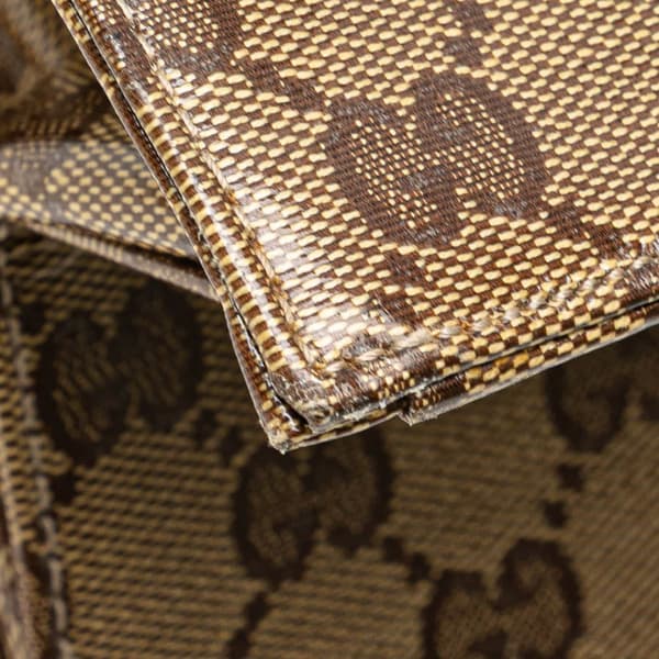 Pre-owned Gucci GG Crystal Business Bag Brown
