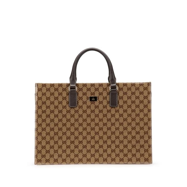 Pre-owned Gucci GG Crystal Business Bag Brown