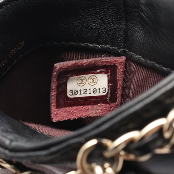 Pre-owned Chanel Lambskin Tech Me Out Clutch With Chain Black