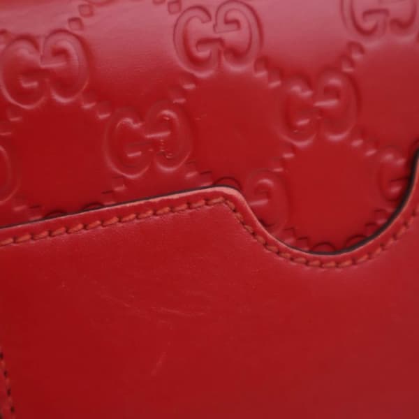 Pre-owned Gucci Small Guccissima Padlock Crossbody Red