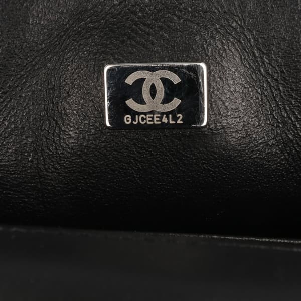 Pre-owned Chanel Mini Square Classic Patent So Black Single Flap Black