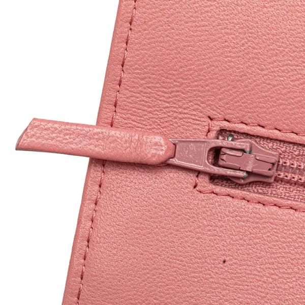 Pre-owned Chanel Embossed Lambskin Camellia Wallet On Chain Pink