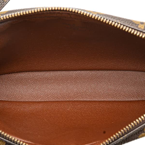 Pre-owned Louis Vuitton Monogram Pochette Marly Bandouliere Brown