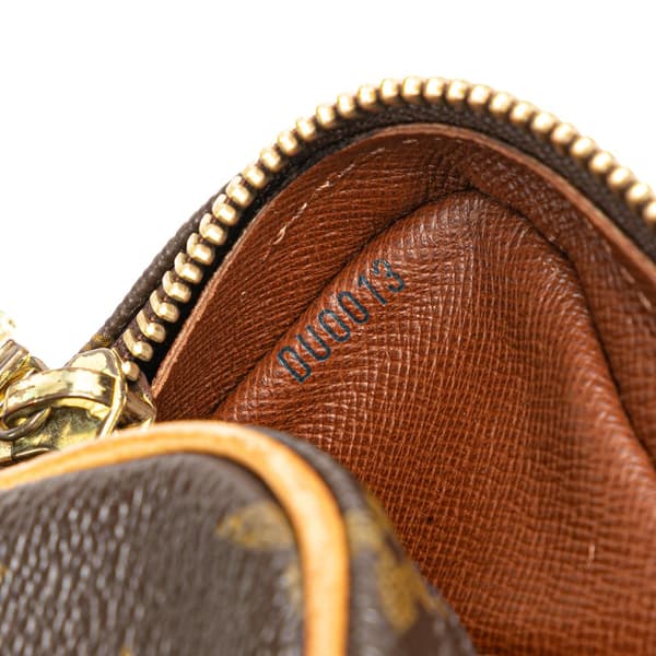 Pre-owned Louis Vuitton Monogram Pochette Marly Bandouliere Brown