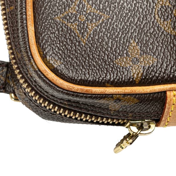 Pre-owned Louis Vuitton Monogram Pochette Marly Bandouliere Brown