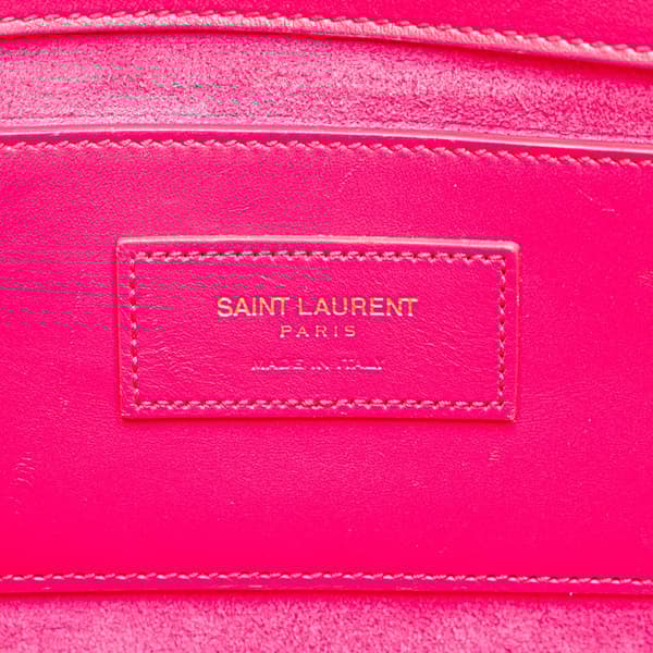 Pre-owned Saint Laurent Medium Smooth Calfskin Classic Monogram Kate Tassel Crossbody Pink