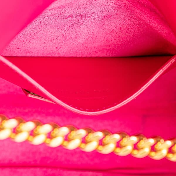 Pre-owned Saint Laurent Medium Smooth Calfskin Classic Monogram Kate Tassel Crossbody Pink