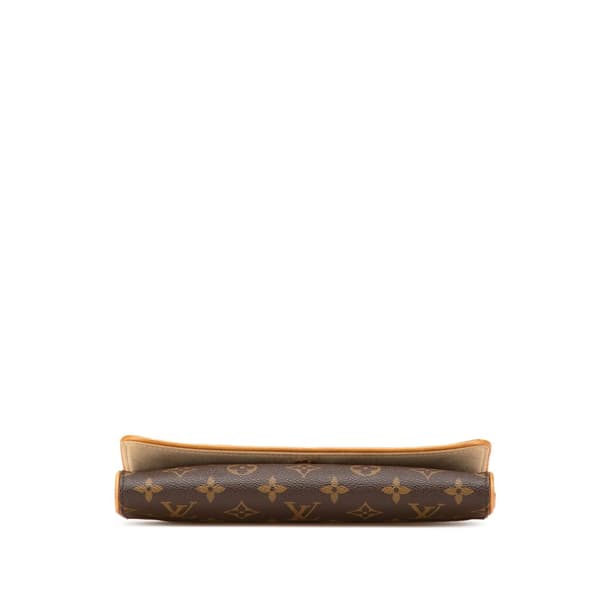 Pre-owned Louis Vuitton Monogram Pochette Twin GM Brown