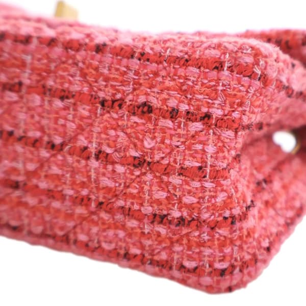 Pre-owned Chanel Mini Reissue 2.55 Tweed Single Flap 224 Pink