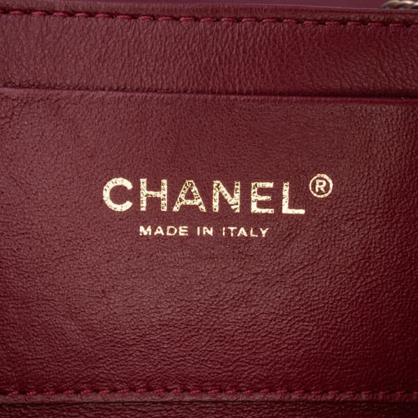 Pre-owned Chanel CC Crackled Glazed Calfskin Accordion Flap Blue