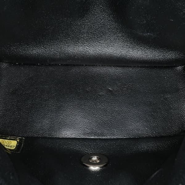 Pre-owned Chanel Mini Square Classic Patent Single Flap Black