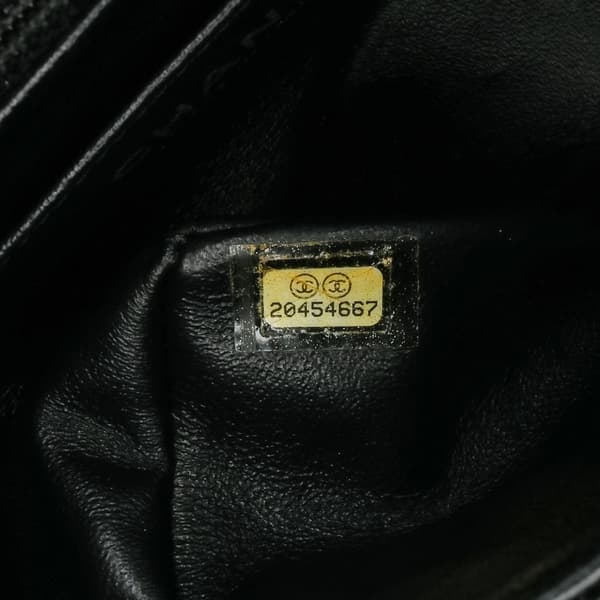 Pre-owned Chanel Mini Square Classic Patent Single Flap Black