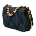 Miniatyrbilde 2 av 10: Pre-owned Chanel Denim Stitched 19 Flap Wallet On Chain Blue