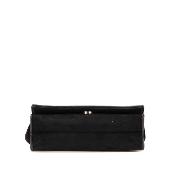 Pre-owned Chanel Small CC Quilted Suede Chain Crossbody Black