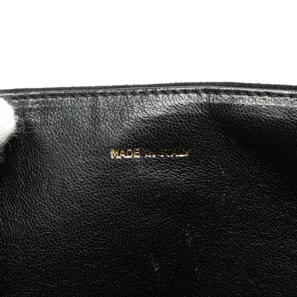 Pre-owned Chanel Small CC Quilted Suede Chain Crossbody Black