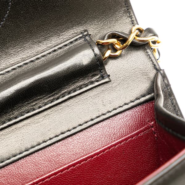 Pre-owned Chanel Mini CC Quilted Lambskin Full Flap Black