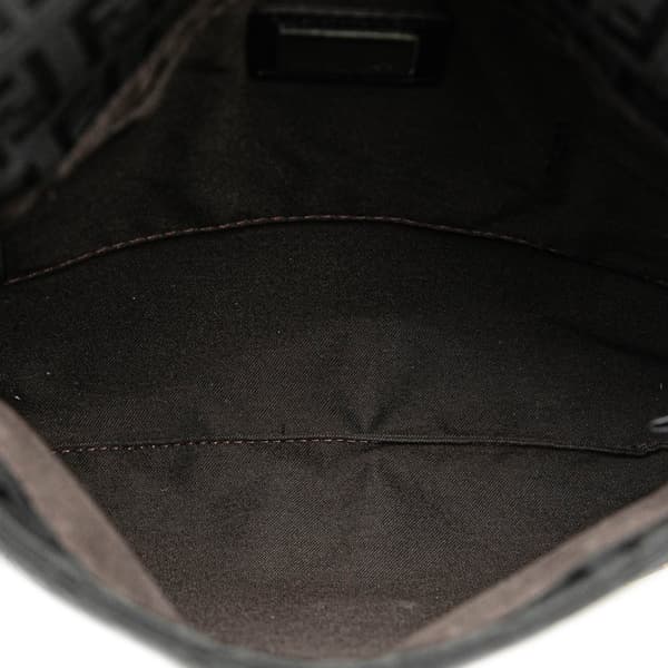 Pre-owned Fendi Zucchino Canvas Crossbody Black