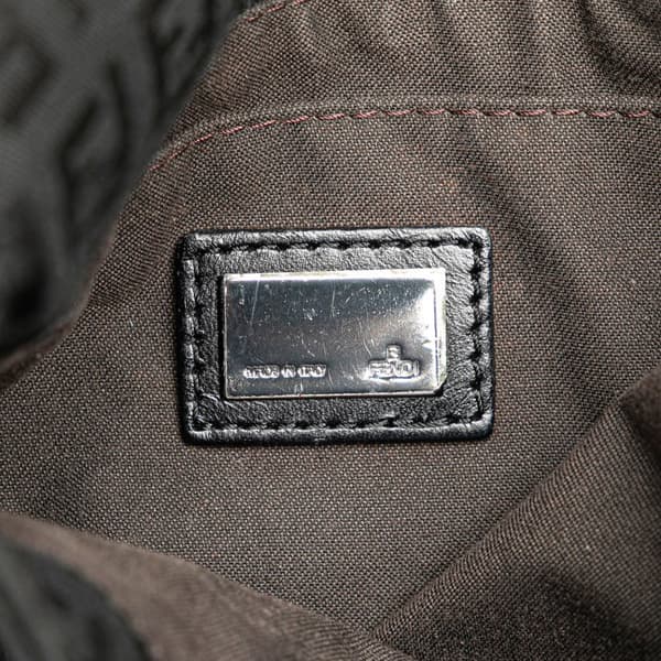 Pre-owned Fendi Zucchino Canvas Crossbody Black