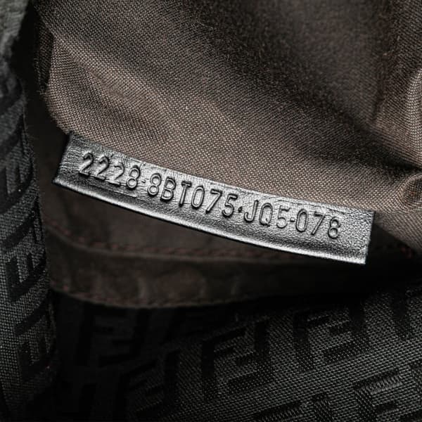 Pre-owned Fendi Zucchino Canvas Crossbody Black