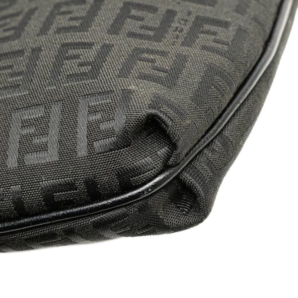 Pre-owned Fendi Zucchino Canvas Crossbody Black