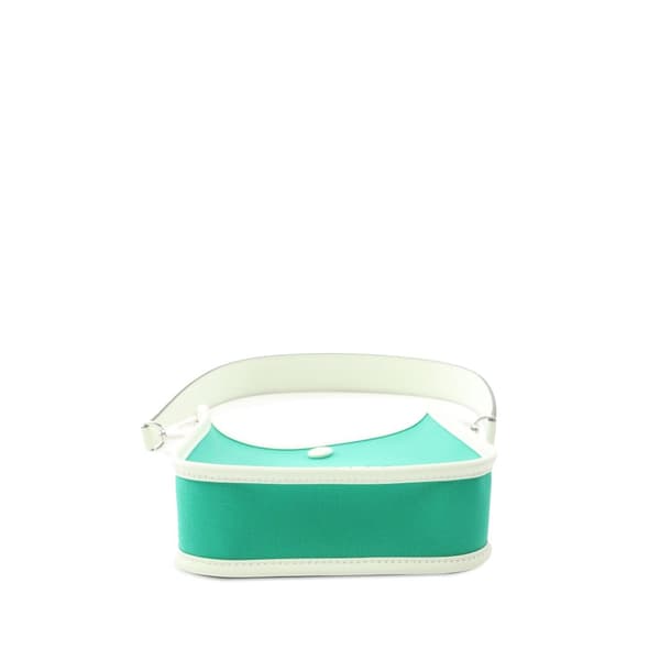 Pre-owned Hermès Toile Officier and Swift Neo Evelyne 16 Green