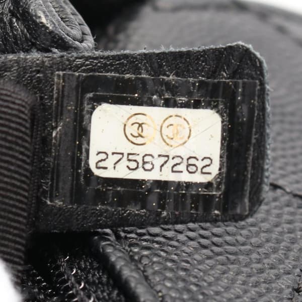 Pre-owned Chanel CC Lambskin and Caviar Chain Around Crossbody Black