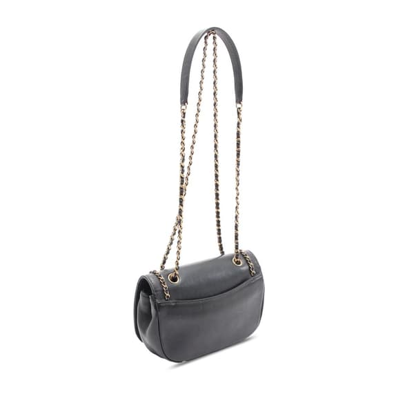 Pre-owned Chanel CC Lambskin and Caviar Chain Around Crossbody Black