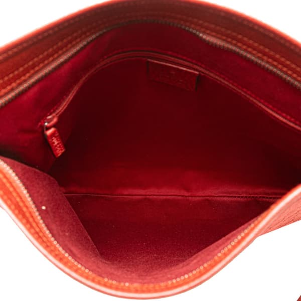 Pre-owned Gucci GG Canvas Crossbody Red