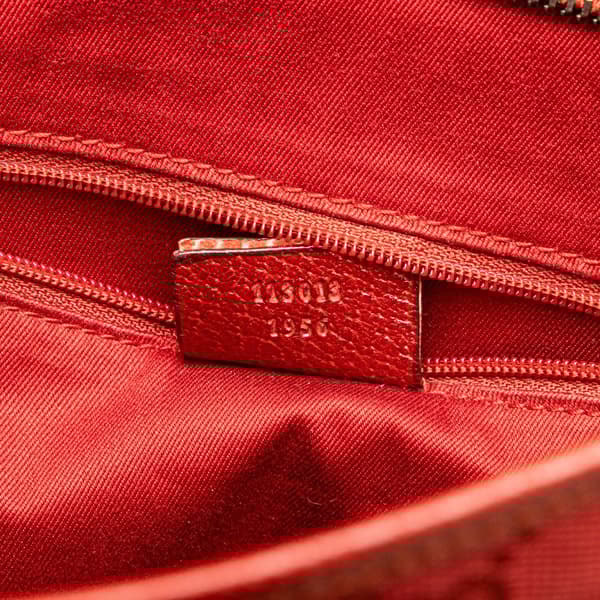 Pre-owned Gucci GG Canvas Crossbody Red