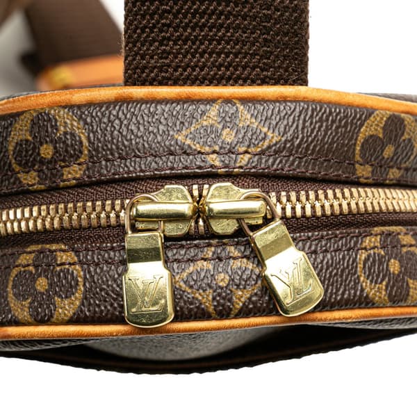 Pre-owned Louis Vuitton Monogram Pochette Gange Brown