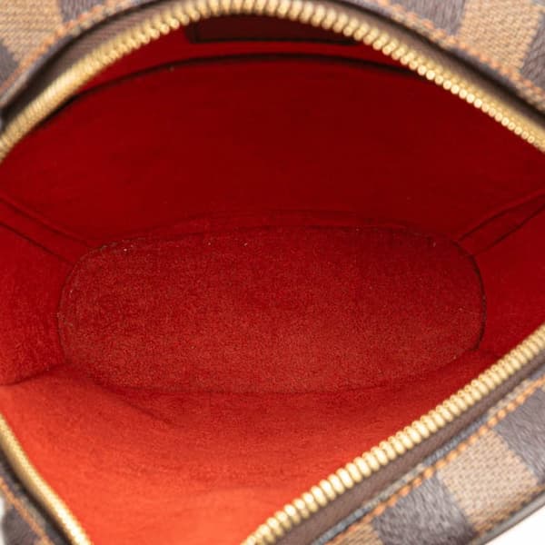 Pre-owned Louis Vuitton Damier Ebene Ipanema PM Brown