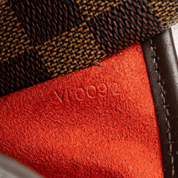 Pre-owned Louis Vuitton Damier Ebene Ipanema PM Brown