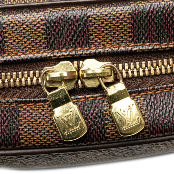 Pre-owned Louis Vuitton Damier Ebene Ipanema PM Brown