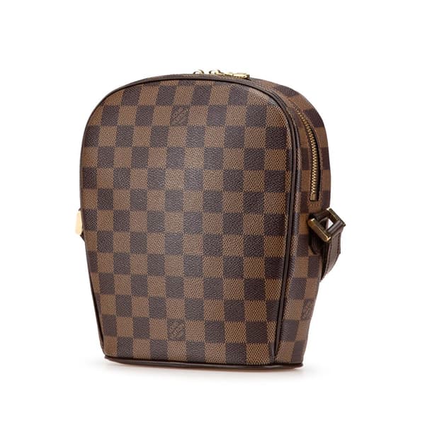 Pre-owned Louis Vuitton Damier Ebene Ipanema PM Brown