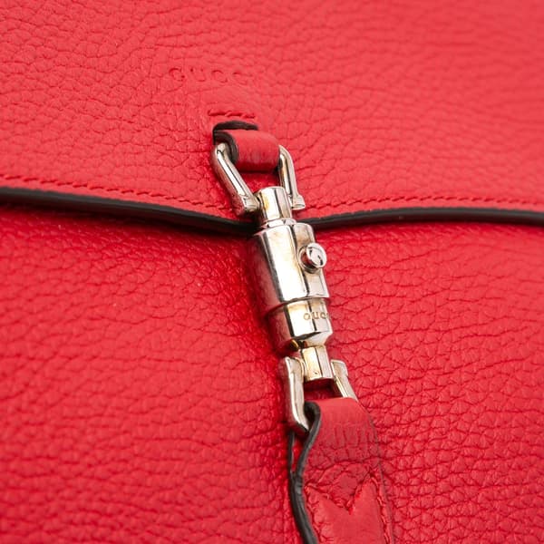 Pre-owned Gucci Leather Soft Jackie Convertible Crossbody Red