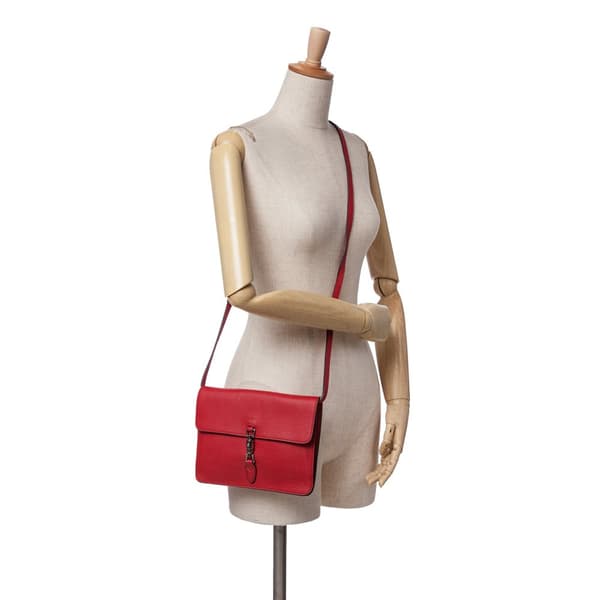 Pre-owned Gucci Leather Soft Jackie Convertible Crossbody Red