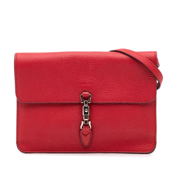 Pre-owned Gucci Leather Soft Jackie Convertible Crossbody Red