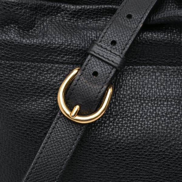 Pre-owned Burberry Small Leather and House Check Canvas Bingley Crossbody Black
